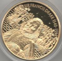 (2003) Монета Восточно-Карибские штаты 2003 год 2 доллара "Френсис Дрейк"  Позолота Медь-Никель  PRO